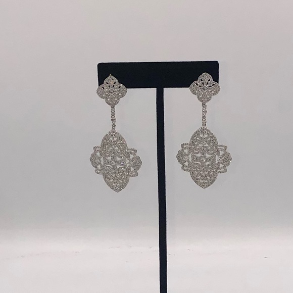 3ct Filigree Earrings - Picture 14 of 15